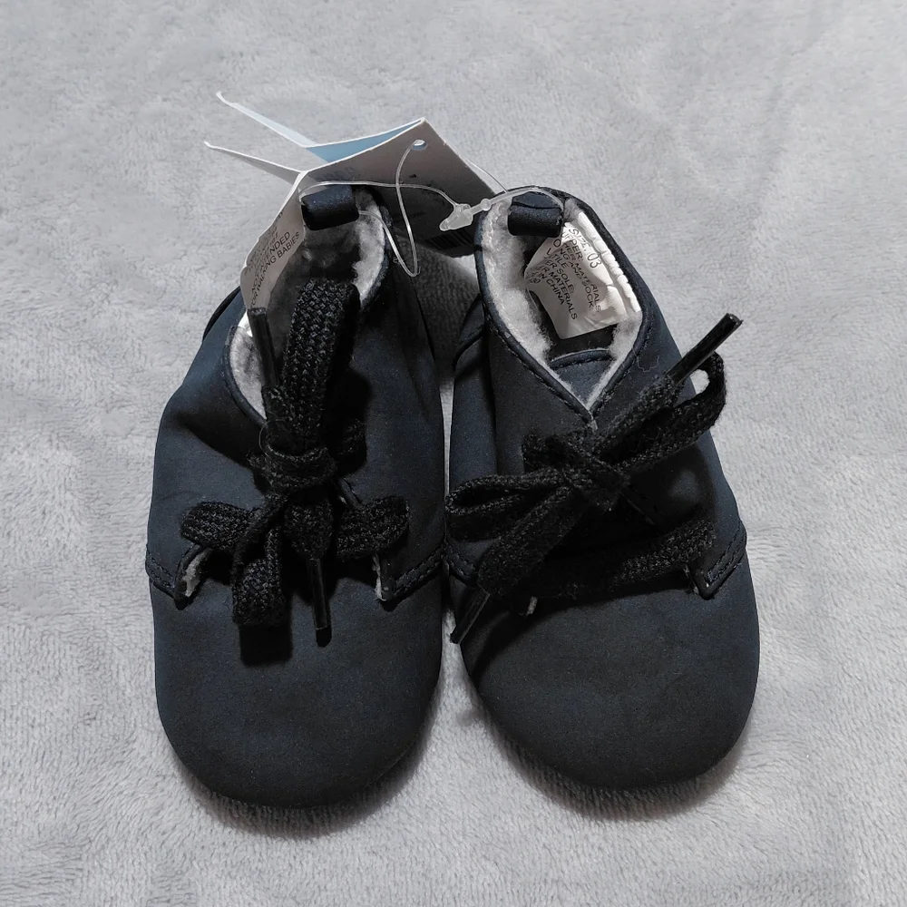 Gymboree Navy Blue Baby Crib Shoes Size 3